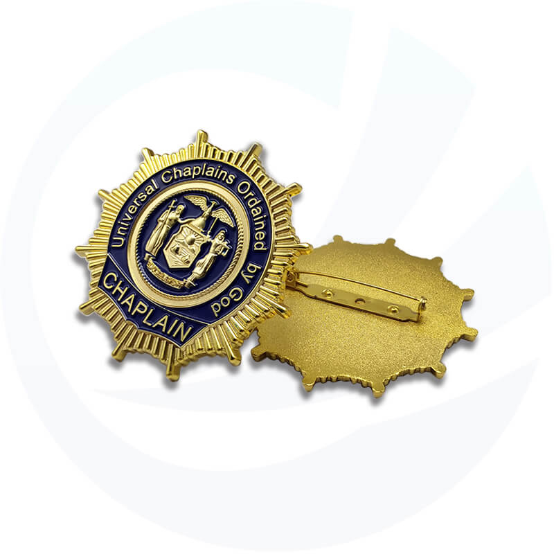 bronzen grote gouden militaire politiebadge