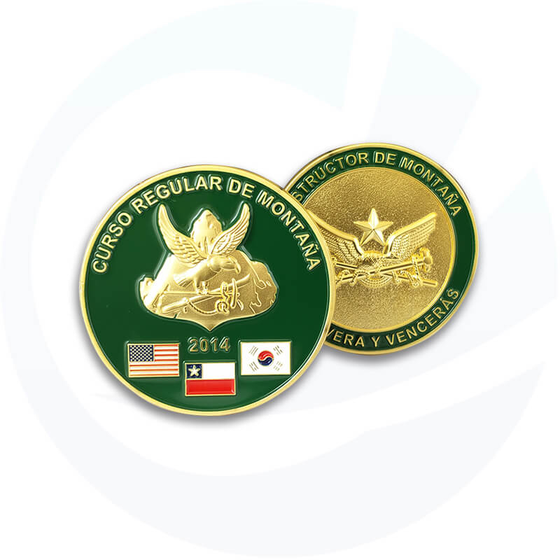 Aangepaste 3D Gold Challenge Coin