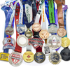 Custom Gold Metal Soccer 5K Running Medal With Ribbon Sports Customized Sports Medal Custom Marathon Fabrikant Bespoke Medals