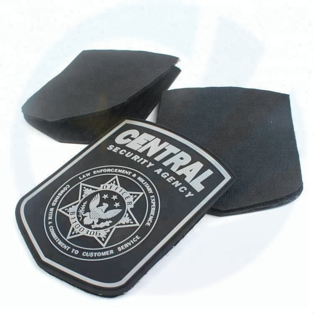Haak- en lusback -injectie Aangepaste 3D -reliëf merk Logo PVC Rubber Patches voor uniformen