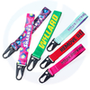 Lage verzendkostenfabrikant Gedrukte sublimatie Keychain -riem aangepaste polyester lanyards met logo Custom