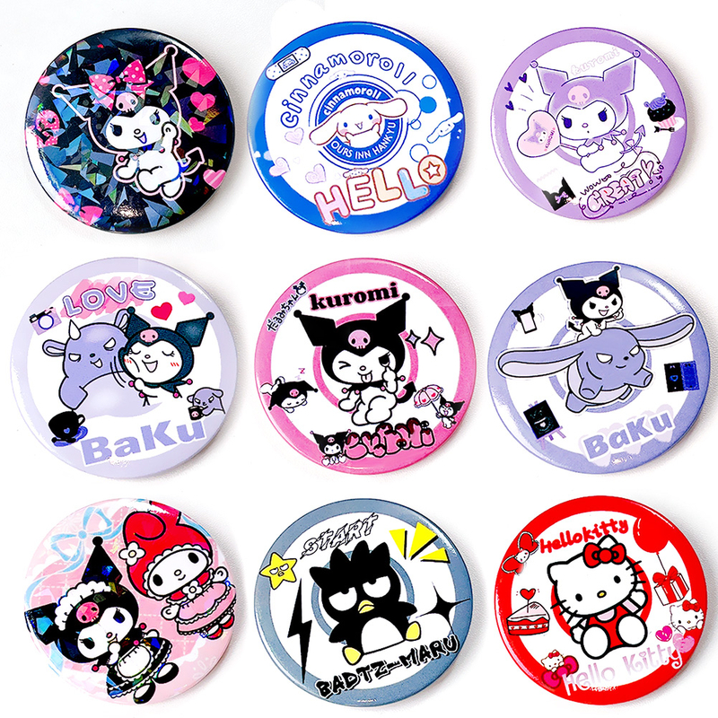 Sanrio Hello Kitty Laurel Dog Circulaire Meerdere vormen en maten Veiligheidspen Badges