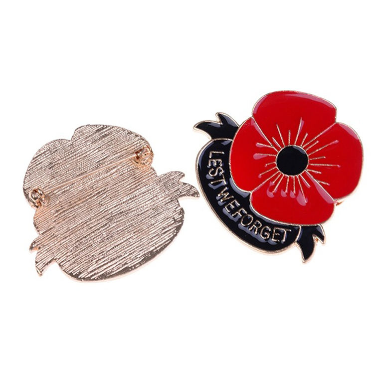 Custom Soft Email Poppy Souvenir UK Pin Badge