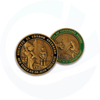 Geplaatste bronzen militaire munten