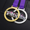 Soccer Award Custom Metal Zink Alloy 3d Gold Sliver Brass Sports Football Basketball Marathon Running Medal met lint