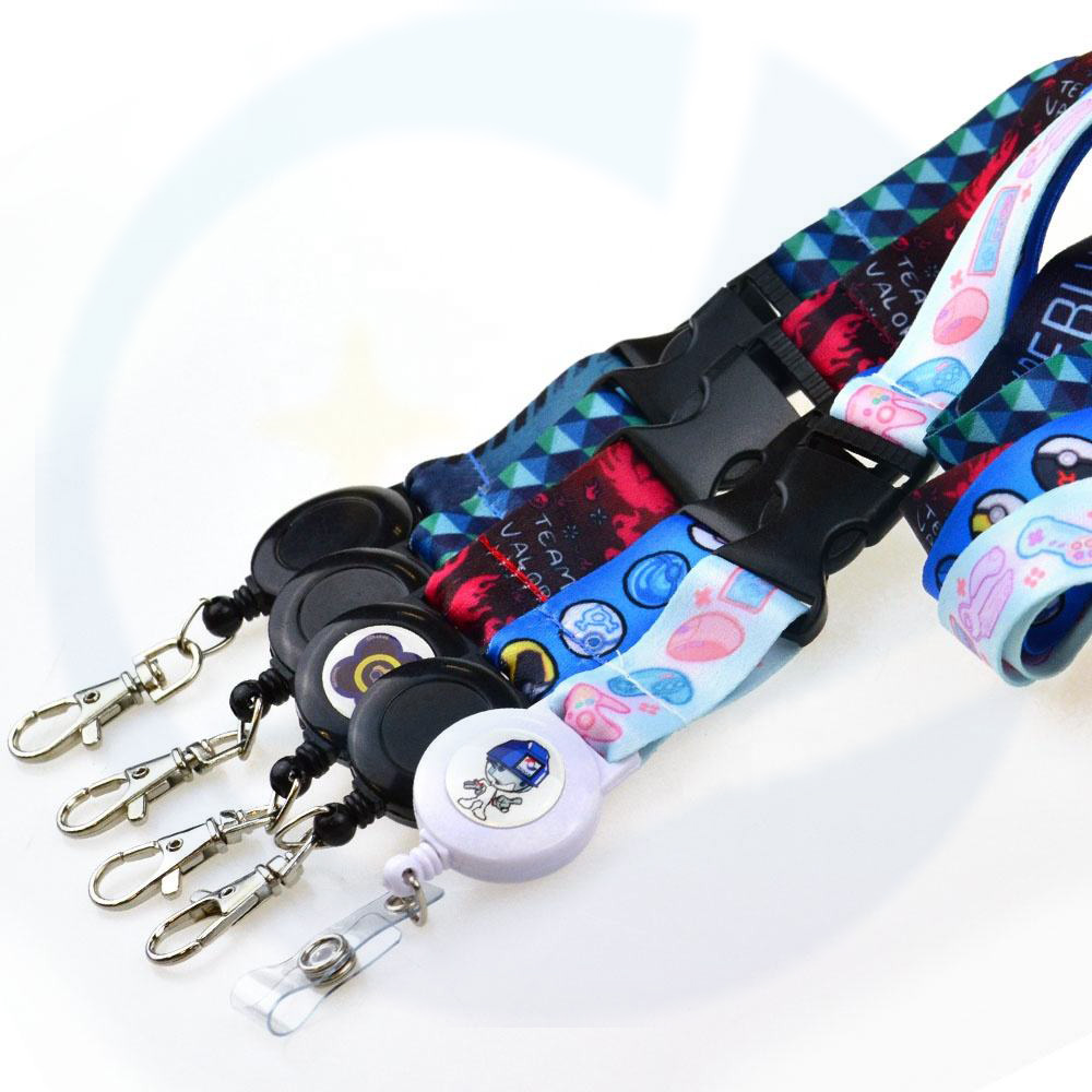 Lanyard fabrikant gratis monster promotie goedkoop op maat gemaakte polyester nek lanyard met logo