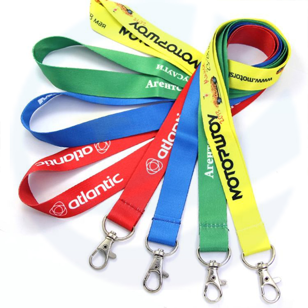 Geen minimale bestelfabrikant goedkope gepersonaliseerde nekgereedschap afdrukken polyester sublimatie aangepaste lanyards met logo custom