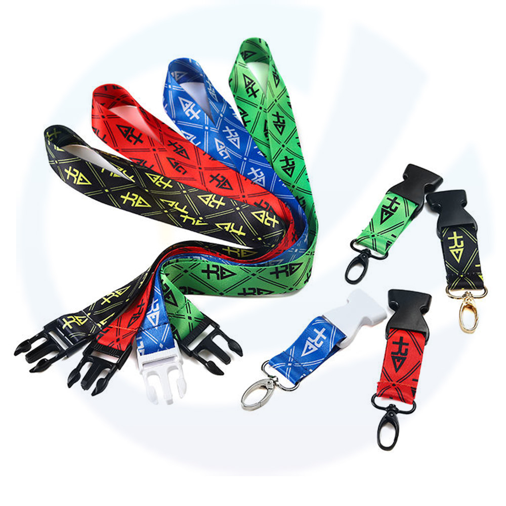 Promotionele aangepaste anime sublimatie printer polyester lanyard id kaarthouder lanyard met logo custom