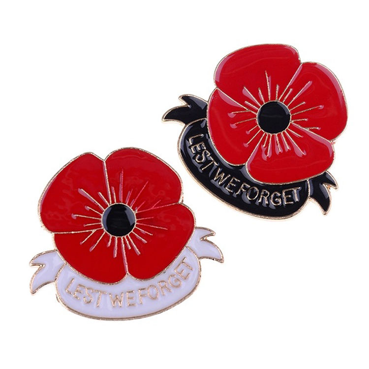 Custom Soft Email Poppy Souvenir UK Pin Badge