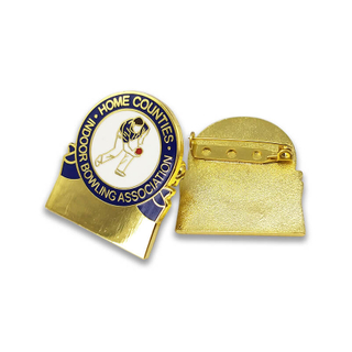 Aangepaste gouden sport souvenir metal honor badge sefety pin