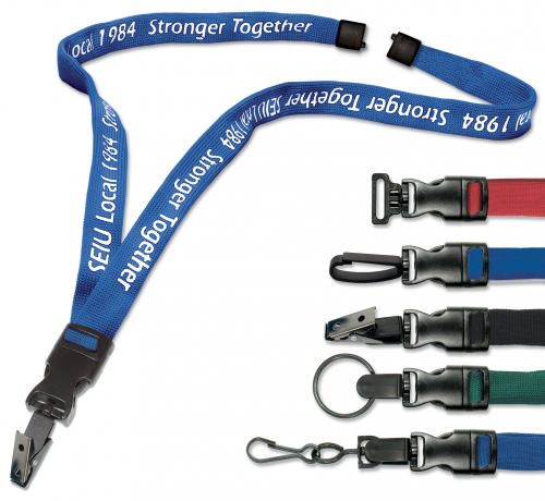 Aangepaste ontsnapping Sublimatie Keychain Lanyards met logo aangepaste polyester lanyard