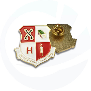 IJzeren Stamp Gold Red Souvenir Badge Revers Pin