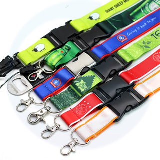 Geen minimale bestelfabrikant goedkope gepersonaliseerde nekgereedschap afdrukken polyester sublimatie aangepaste lanyards met logo custom