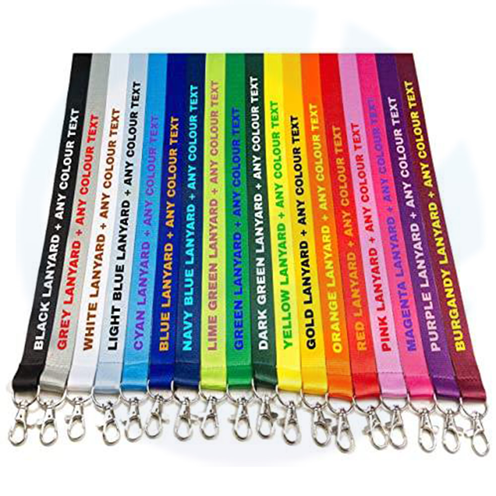 Aangepaste logo kleurstof sublimatie polyester sleutelhanger lanyard groothandel nek lanyard riem