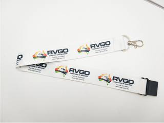 Witte warmteoverdracht bedrukt lanyard