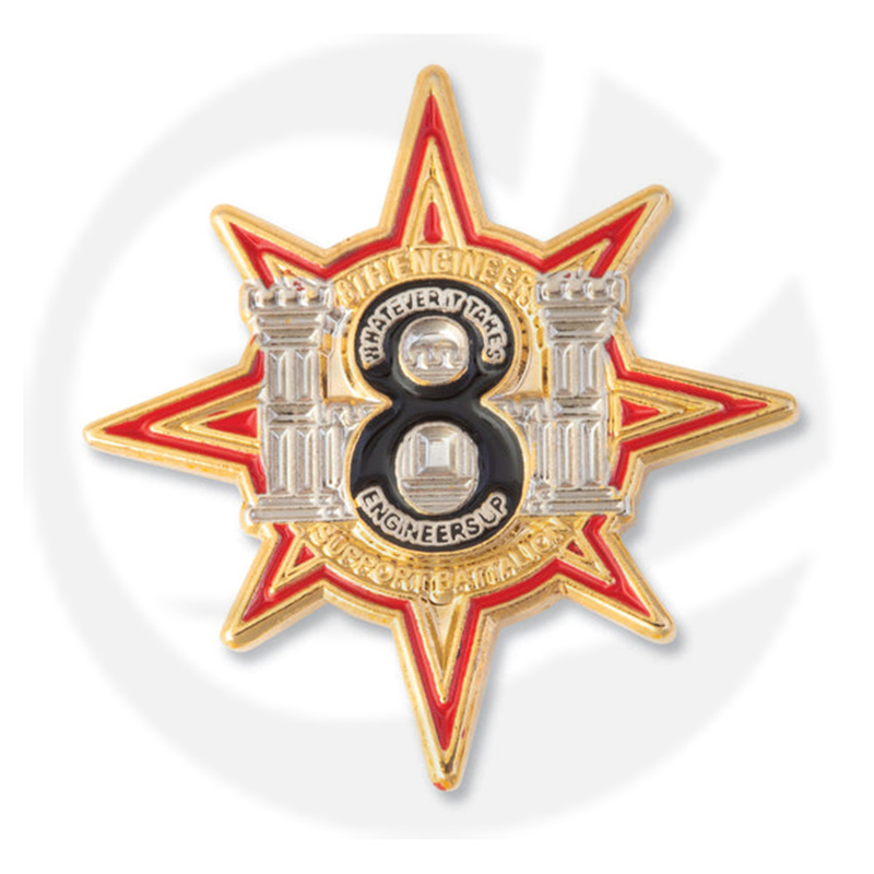 8e Engineer Battalion Pin 1-in. DIAMETER