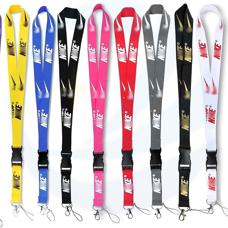 Nieuwe aankomst polyester en wap aangepaste lanyard sleutelhanger snelle verzending mode n ike lanyard