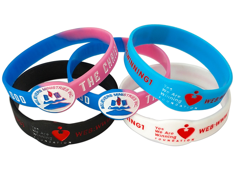 20 mm Deboss Logo Silicone Polsband