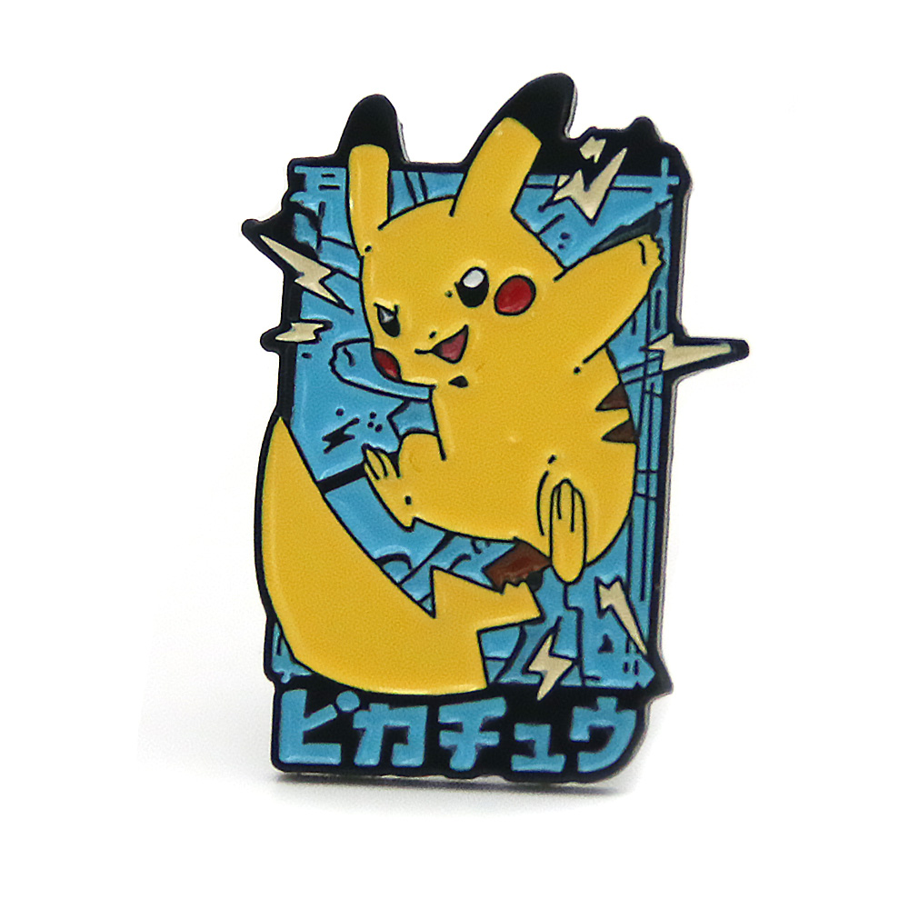 Aangepaste ontwerpen Leuke anime Pokemon Badge Animal Game Pokemon Pikachu Elaw Pin Go For Kids