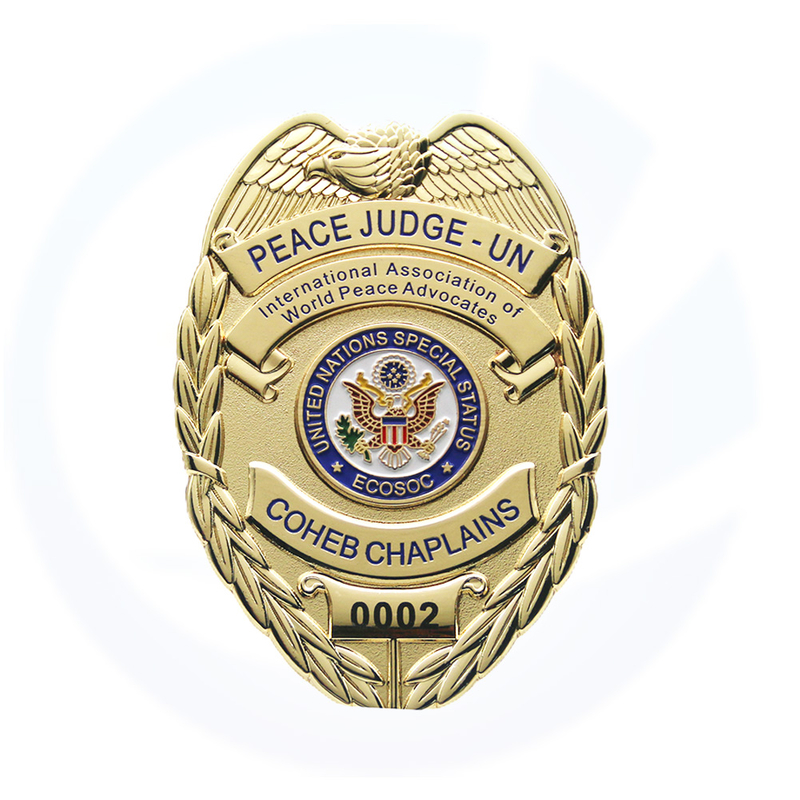 Aangepast goud grote militaire politie -badge